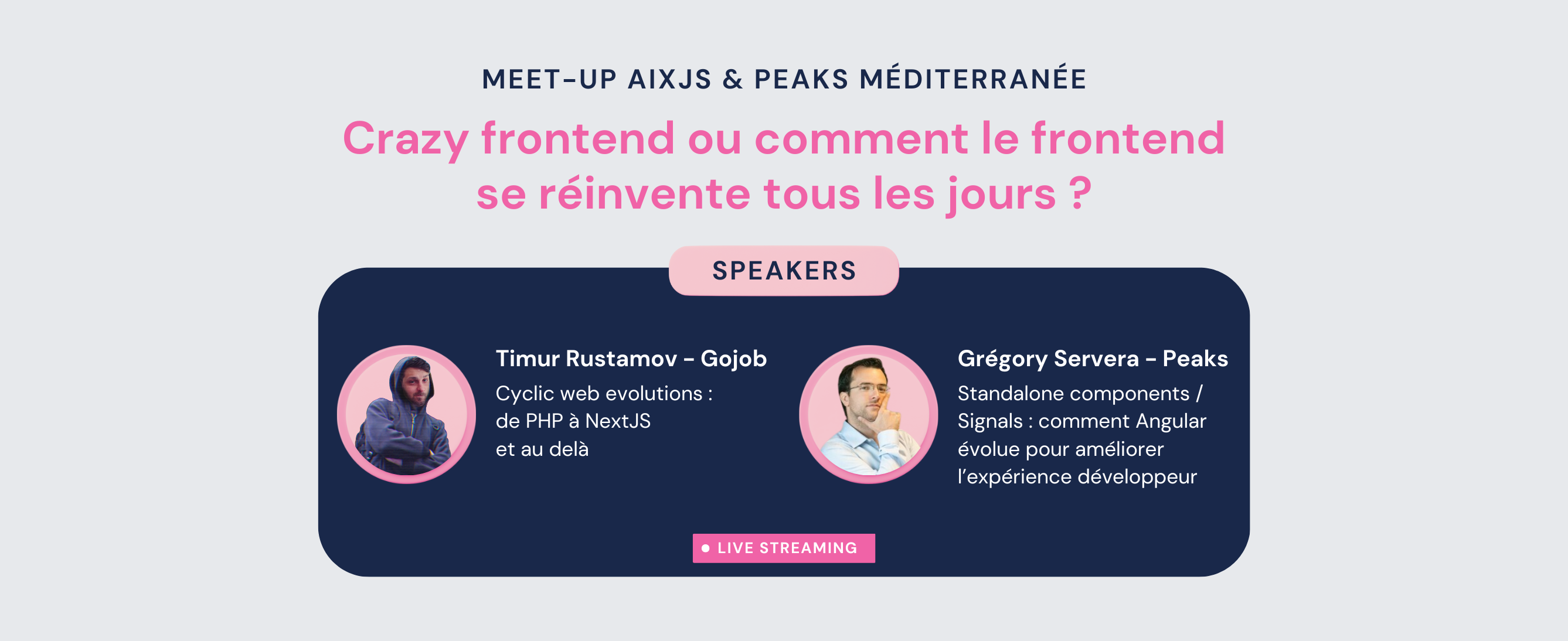 Meet-up IT Peaks sur le frontend : Comment le frontend se réinvente tous les jours ? Crazy frontend Peaks Méditerranée