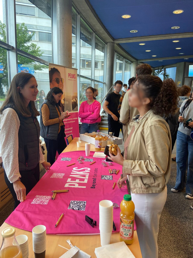 échange entre PEAKS et une étudiante CPE Lyon